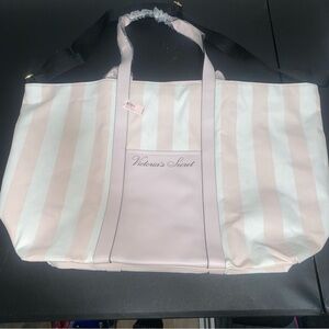 Victoria's Secret Blush and White Tote Bag